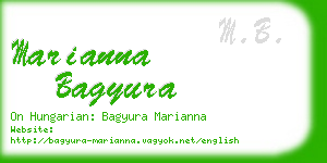 marianna bagyura business card